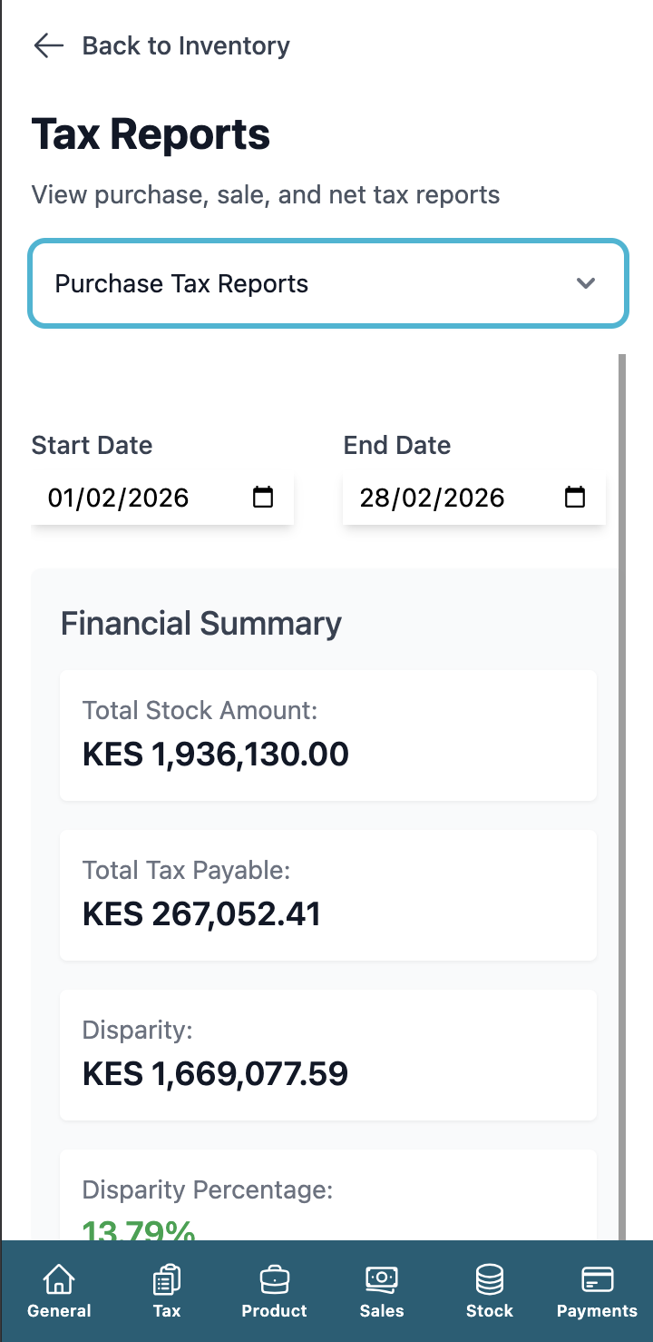 Byz360 tax reports—VAT, sales, and purchase tax for compliance